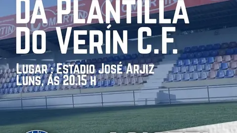 Cartel que anuncia la convocatoria deportiva de este lunes.