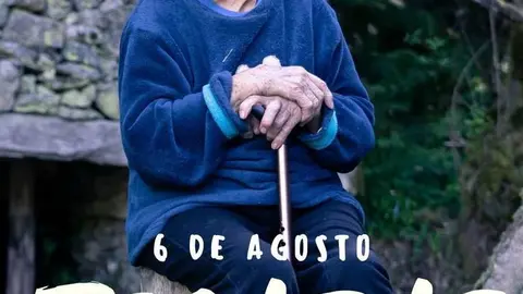 Cartel da proxecci&oacute;n do documental "Pegadas" en Viana do Bolo.