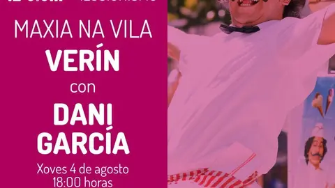 Cartel do evento nas piscinas descubertas de Ver&iacute;n.