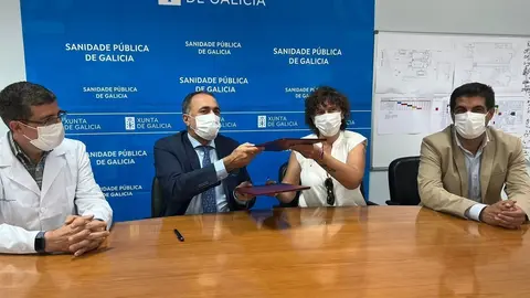 F&eacute;lix Rubia, Julio Garc&iacute;a Comesa&ntilde;a, Eva Barrio e Gabriel Al&eacute;n.