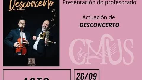 Cartel do concerto de inauguraci&oacute;n de curso no CMUS de Ver&iacute;n.