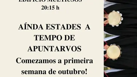Os Torgueiros ter&aacute;n unha charla informativa do que vai ser o grupo de pandeireta.