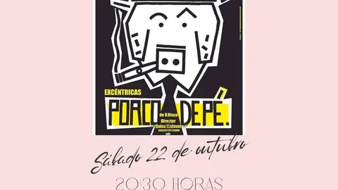 Cartel da obra "O porco de p&eacute;" no Auditorio de Ver&iacute;n.