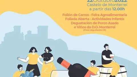 Cartel da I Festa da Vendima de Monterrei.