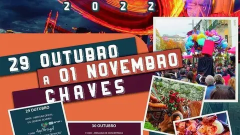 Cartel de la Feria dos Santos de Chaves.