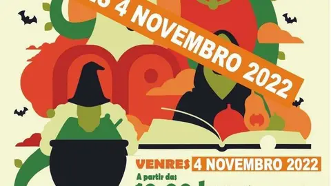 Cartel do desfile de Sama&iacute;n do CEIP O Casti&ntilde;eiro de Laza.