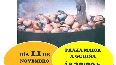 Cartel do magosto popular na Gudi&ntilde;a.