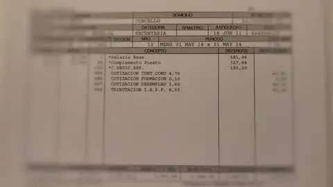 Una de las n&oacute;minas del personal de confianza de Jim&eacute;nez, siendo alcalde.
