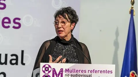 Intervenci&oacute;n de Mariana Carballal no acto &ldquo;Mulleres referentes no audiovisual ourens&aacute;n&rdquo;.