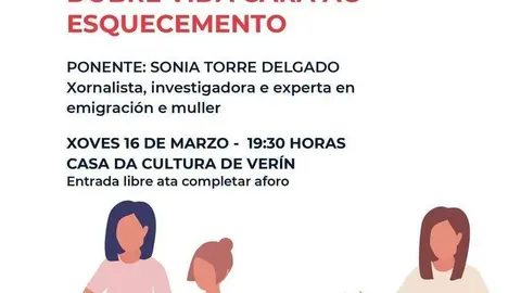 Cartel da charla-coloquio que ofrece ma&ntilde;&aacute; a Cruz Vermella en Ver&iacute;n.