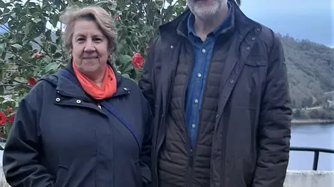 Emilia Somoza, co candidato &aacute; alcald&iacute;a do Concello de Viana polo BNG, Secundino Fern&aacute;ndez.