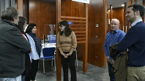A conselleira de Emprego, Mar&iacute;a Jes&uacute;s Lorenzana, nas oficinas da avenida de Sousas de Ver&iacute;n.