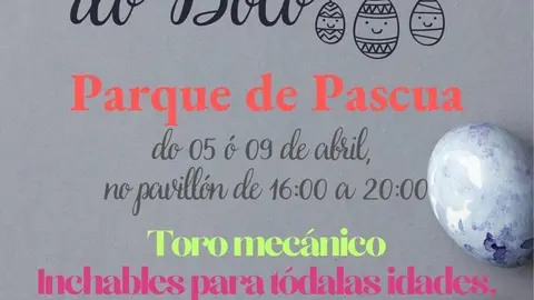 Cartel do Parque de Pascua de Viana.