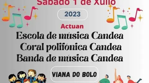 Cartel do Festival de Ver&aacute;n de Viana organizado pola Coral polif&oacute;nica Candea.
