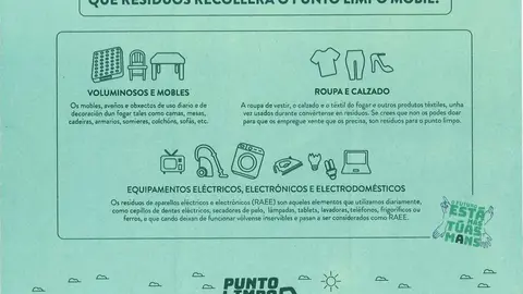 Residuos que se recollen co Punto Limpo M&oacute;bil.