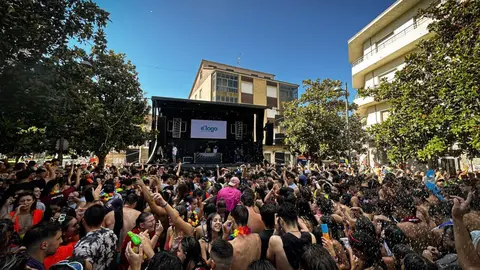 Durante una de las actuaciones de la Batucada de 2023