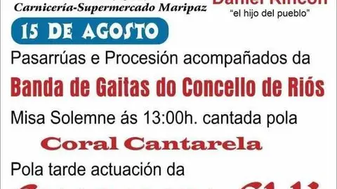 14 agosto, festas patronais ri&oacute;s