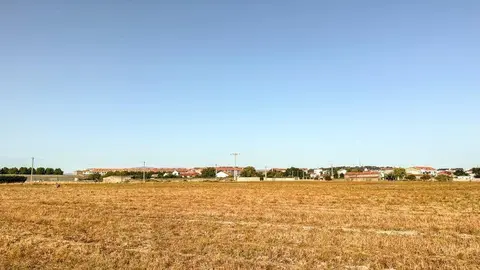 Xa esta tarde se rexistraron altas temperaturas nos campos do interior. | FOTO: Noelia Caseiro.