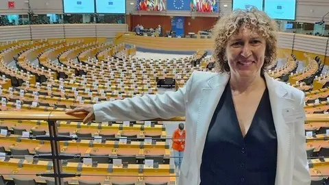 202406 Eva Barrio, alcaldesa Ri&oacute;s, visita Parlamento Europeo en Bruselas
