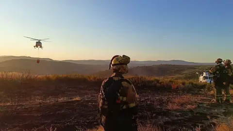 20240917 Incendio forestal Barxa-A Gudi&ntilde;a_BRIF Laza se retira_FOTO Diario de un bombero