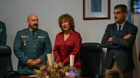 Eva Barrio, en el acto de entrega de las "Casta&ntilde;as de ouro" a la Guardia Civil y a Gabriel Al&eacute;n Castro. | FOTO: Noelia Caseiro.