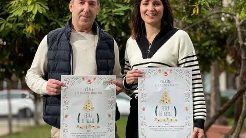 Manuel Lorenzo y Samanta Barreira, los dos ediles responsables de la Feira de Nadal. | FOTO: Carlos Montero.