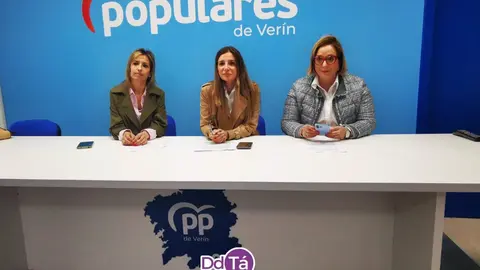 Beatriz Blanco Adegas, Lara de Sousa y Sonia Arias Pereira, conselleiras do PP en Ver&iacute;n.