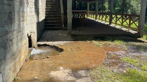 20250727 Regueiro Seco Laza, &aacute;rea recreativa rural, inundada