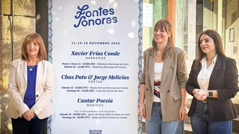 Conchi da Silva, junto a Samanta Barreira y N&iacute;dia da Cunha.
