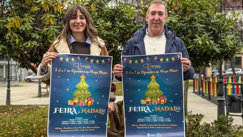 Los ediles del Concello de Ver&iacute;n Samanta Barreira y Manuel Lorenzo, responsables de la organizaci&oacute;n de la feria. | FOTO: Carlos Montero.