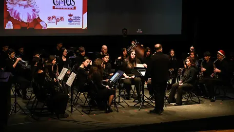 A Banda de M&uacute;sica de Ver&iacute;n no seu concerto de Nadal. | FOTO: Noelia Caseiro.
