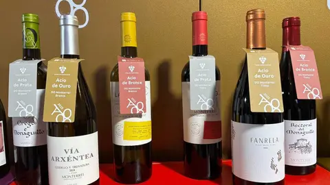 Os seis vi&ntilde;os, brancos e tintos, galardoados nas Catas de Galicia.