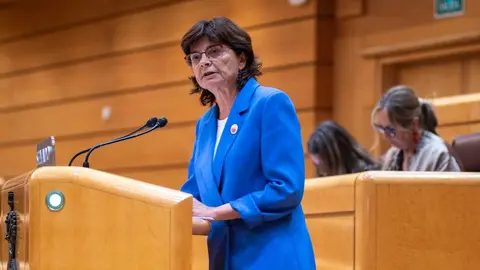 A senadora Carme da Silva denunciando o impacto do acordo UE-Mercosur para as explotaci&oacute;ns galegas.