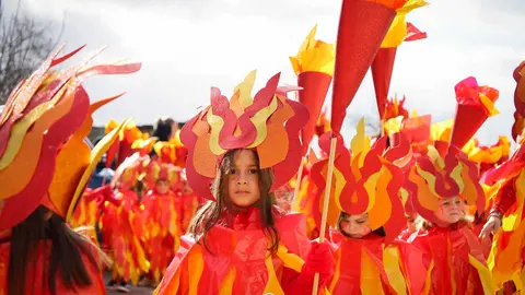 Representando el fuego. | FOTO: Anabel G. Sim&oacute;n.
