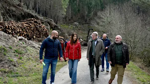 Mar&iacute;a Jos&eacute; G&oacute;mez supervisando os terreos da comunidade de montes en Barroso, Avi&oacute;n.