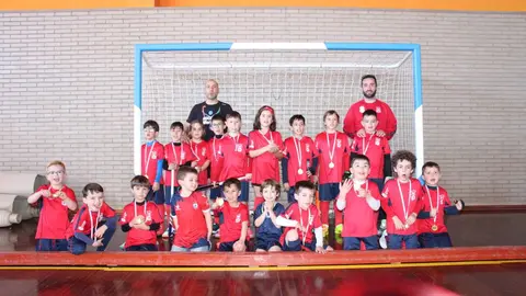 Integrantes de los equipos locales de hockey sala que participaron en la jornada celebrada este fin de semana.