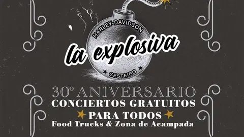Cartel oficial de la trig&eacute;sima edici&oacute;n de "La Explosiva", que rinde tributo a la memoria de To&ntilde;o Cesteiro en Ver&iacute;n.