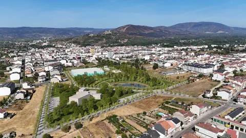 Recreaci&oacute;n virtual del futuro Parque de Fontenova, que muestra la dimensi&oacute;n y extensi&oacute;n que alcanzar&aacute; este gran pulm&oacute;n verde en el centro urbano.