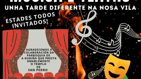 Cartel oficial del evento cultural organizado por el centro educativo en A Gudi&ntilde;a.