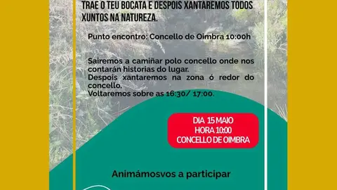 La actividad incluye un recorrido guiado y un almuerzo comunitario en el entorno natural del municipio.