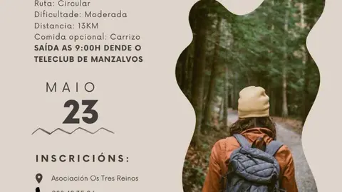 Los participantes iniciar&aacute;n la caminata circular de trece kil&oacute;metros desde el Teleclub de Manzalvos.