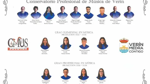 Orla da Promoci&oacute;n 2016-2026 do Grao Profesional de M&uacute;sica e da 2022-2026 do Grao Elemental.