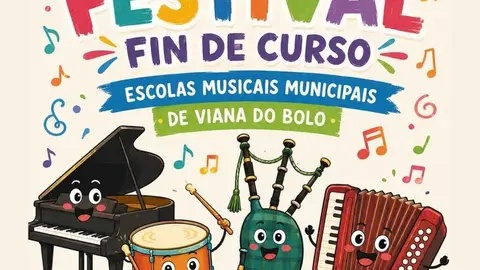 Las Escolas Musicais Municipais de Viana do Bolo clausuran el curso 2025-2026 con un festival el 20 de junio en la Casa da Cultura del municipio.