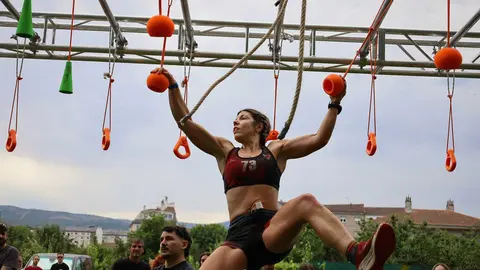 Silvana Pena, a ga&ntilde;adora na categor&iacute;a &eacute;lite feminina, p&ograve;uco antes de chegar &aacute; meta. | FOTO: Anabel G. Sim&oacute;n.