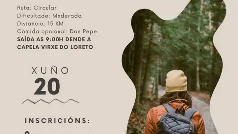 Cartel de la VI Andaina de la Asociaci&oacute;n Os Tres Reinos por Pereiro, Vilavella y Canda.