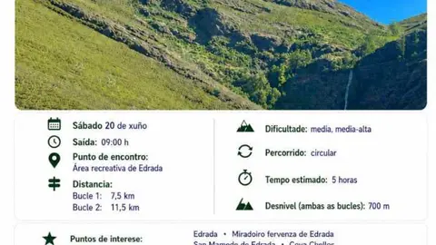 Cartel oficial da segunda ruta das Andainas Xeodestino 2026, que transcorrer&aacute; polo concello de Vilari&ntilde;o de Conso.