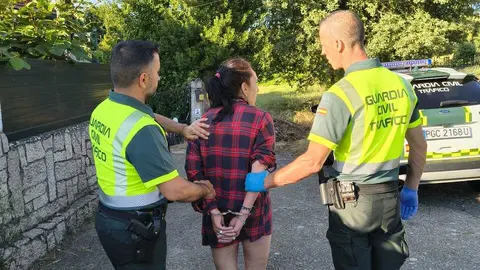 La autora del atropello al guardia civil, ya detenida.