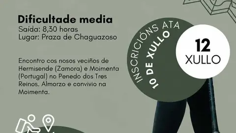Cartel da Cami&ntilde;ata do Contrabando organizada polo Concello da Mezquita.