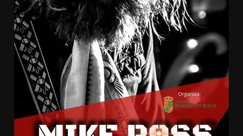 Cartel do concerto de Mike Ross en Viana do Bolo.