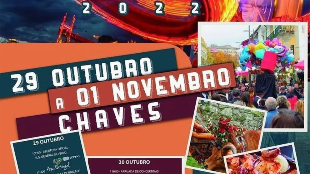 Cartel de la Feria dos Santos de Chaves.